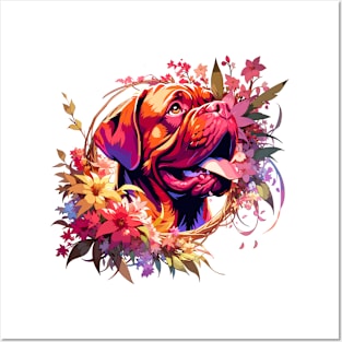 Celebrate Mothers Day with a Joyful Dogue de Bordeaux, Perfect Dog Mom Gift Posters and Art